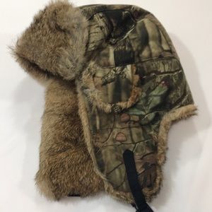 Mad Bomber Camouflage Unisex Rabbit Fur Hat